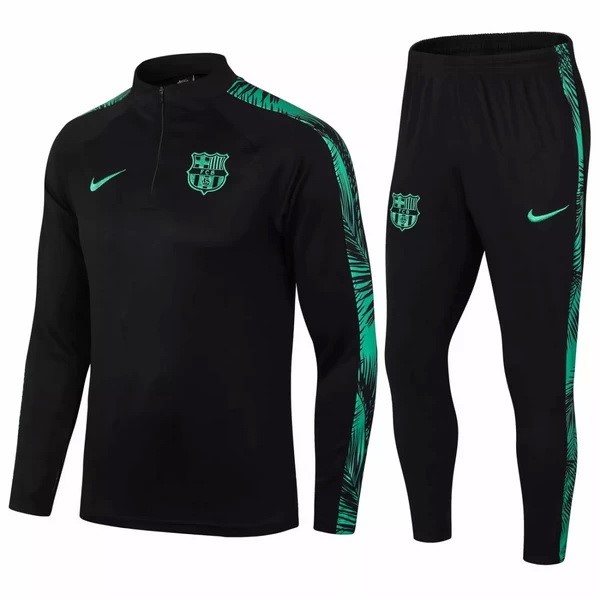 Survetement Football Barcelone 2021-22 Noir Vert